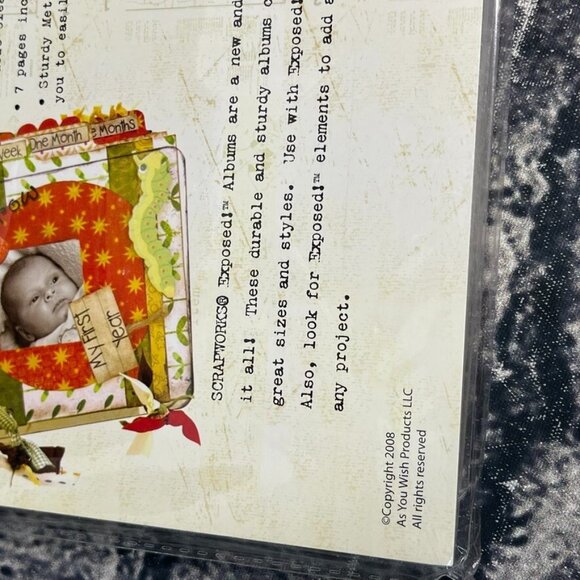 Exposed! 6x6 Clear Acrylic 7 Page Album Square Edge Scrapworks Unique - Picture 8 of 9